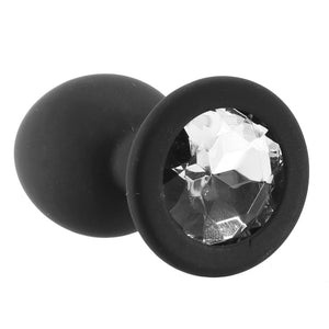 BB- Diamond Silicone Butt Plug in Black