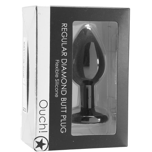 BB- Diamond Silicone Butt Plug in Black